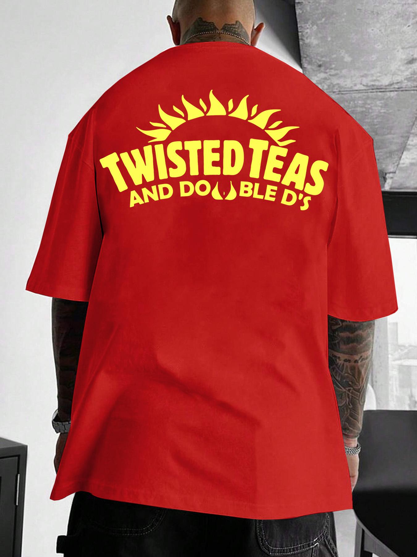 Unisex Men's Letter & Sun Print Drop Shoulder Crew Neck Tee, Loose Street Fashion Casual Soft Comfy Short Sleeve Round Neck T-Shirt for Summer, Menswear, Men's top for Daily Wear, Casual Comfy Streetwear, Casual Style Tee