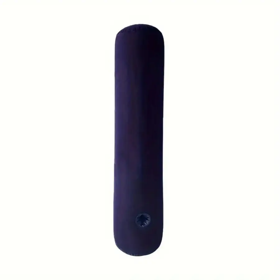 Multi-Functional Inflatable Cylinder Pillow with Plush Touch Long Neck and Lumbar Support for Travel and Office, Foldable and Portable for Home and On-The-Go Comfort