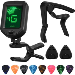 2 Set Guitar Capo Guitar Tuner Set, for Players and Beginners