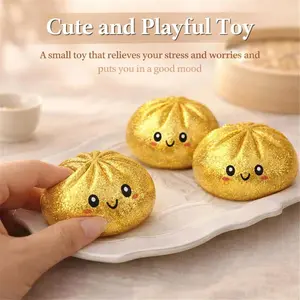 2027Glitter Dumpling Glitter Dumpling Squishy with Box Dumplings Sensory Squeeze Toy for Stress Relief