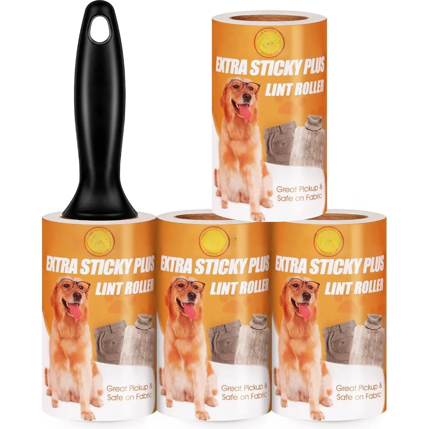Lint Roller for , Extra Sticky Lint Rollers  Remover for Clothes, Work    Value Pack (4 Pack)