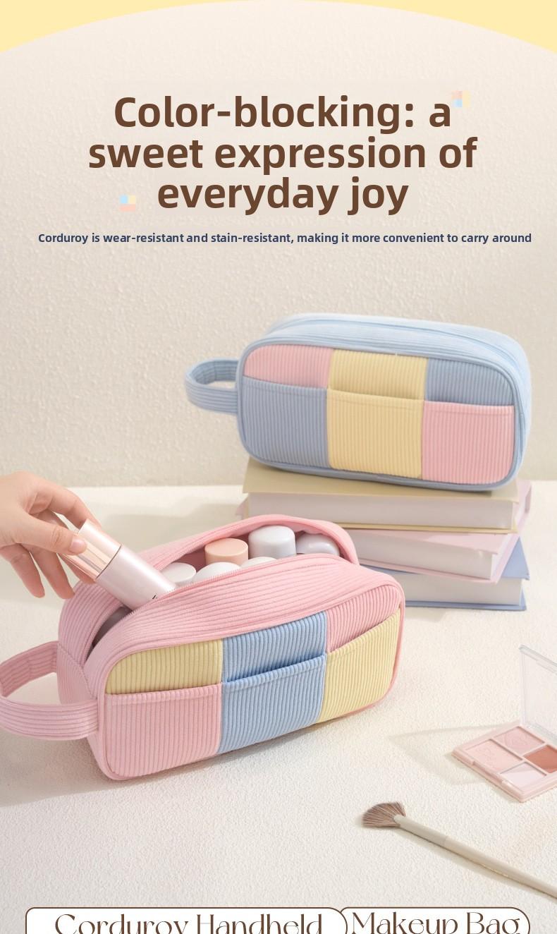 Beilian's new makeup bag is a stylish, high-capacity, contrasting color handbag for storing skincare products, fashionable and versatile storage bag Beilian's new makeup bag is a stylish, high-capacity, contrasting color handbag for storing skincare products, fashionable and versatile storage bag