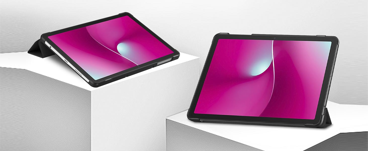 for Revvl Tab 2 Case 2025, Slim Hard Shell Protective Cover with Auto Sleep Wake for Tmobile Revvl Tab 2 Tablet Case 10.1'' (Black)