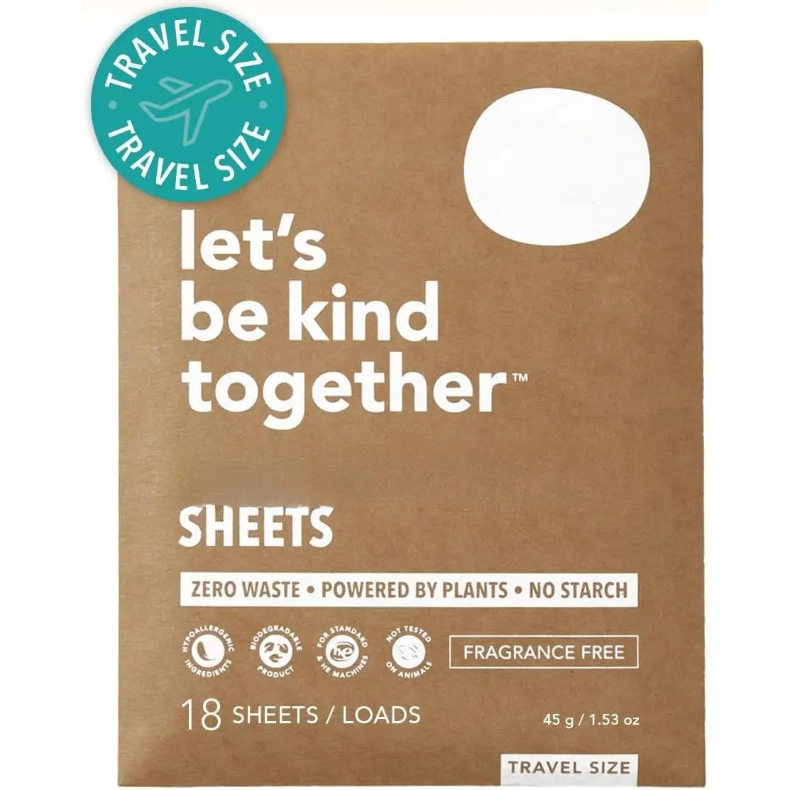 Detergent Sheets,  Free, Travel Size, 18 Loads | EWG Verified, Plastic-Free Eco  Soap, No , , Travel & Dorm Friendly