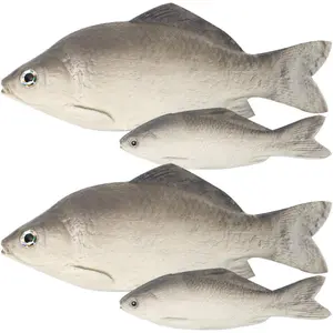 4PCS Fake Fish Plastic Artificial Sea Fish Pretend Kitchen Food Decor Photography Props Party Favor