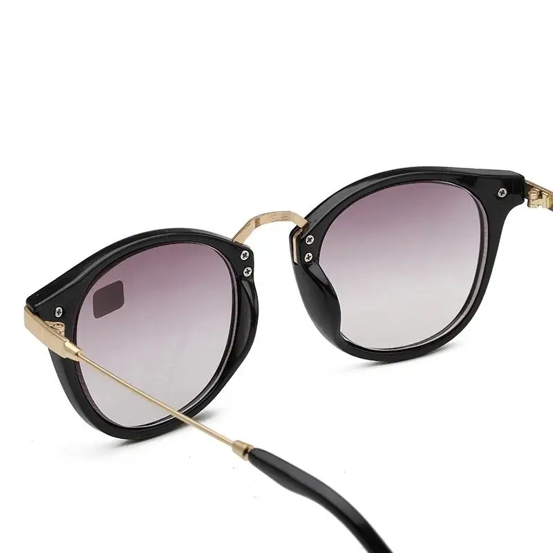 New -1.5 -2.0 -2.5 -3.0 -3.5 -4.0 Myopia Sunglasses Refractive Focus Fashion Degree Gray Leg Metal Sunglasses AC Lenses