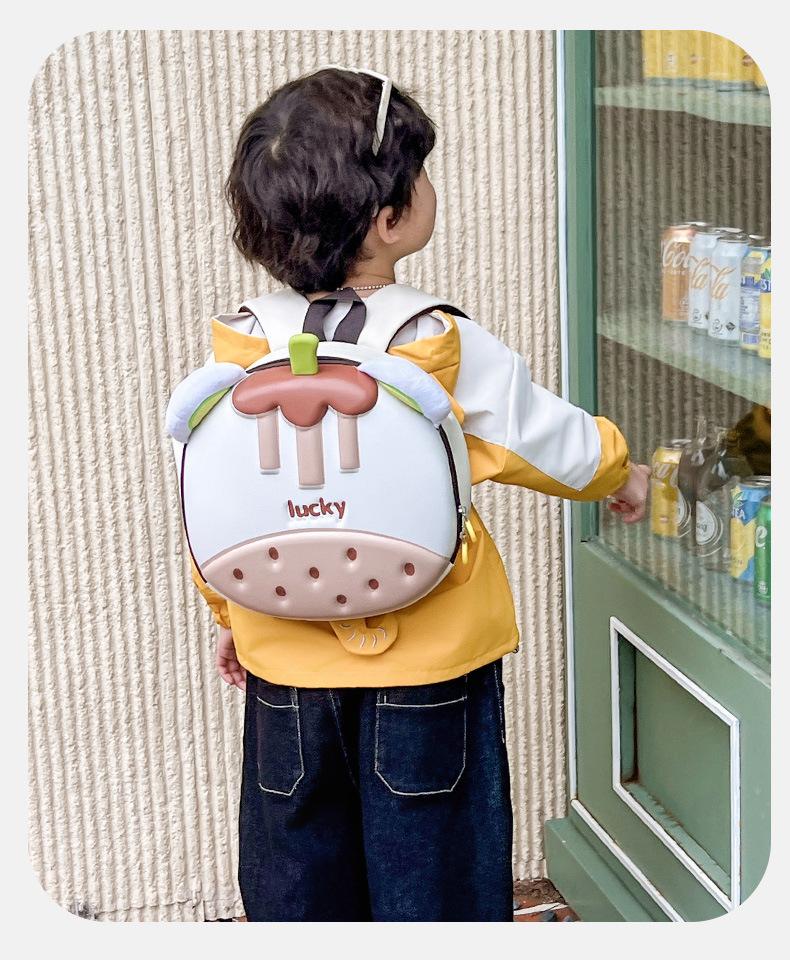 2026 Children's Backpack Cute Mangosteen-Shaped Eggshell Kids Backpack Cartoon Kindergarten Student School Bag
