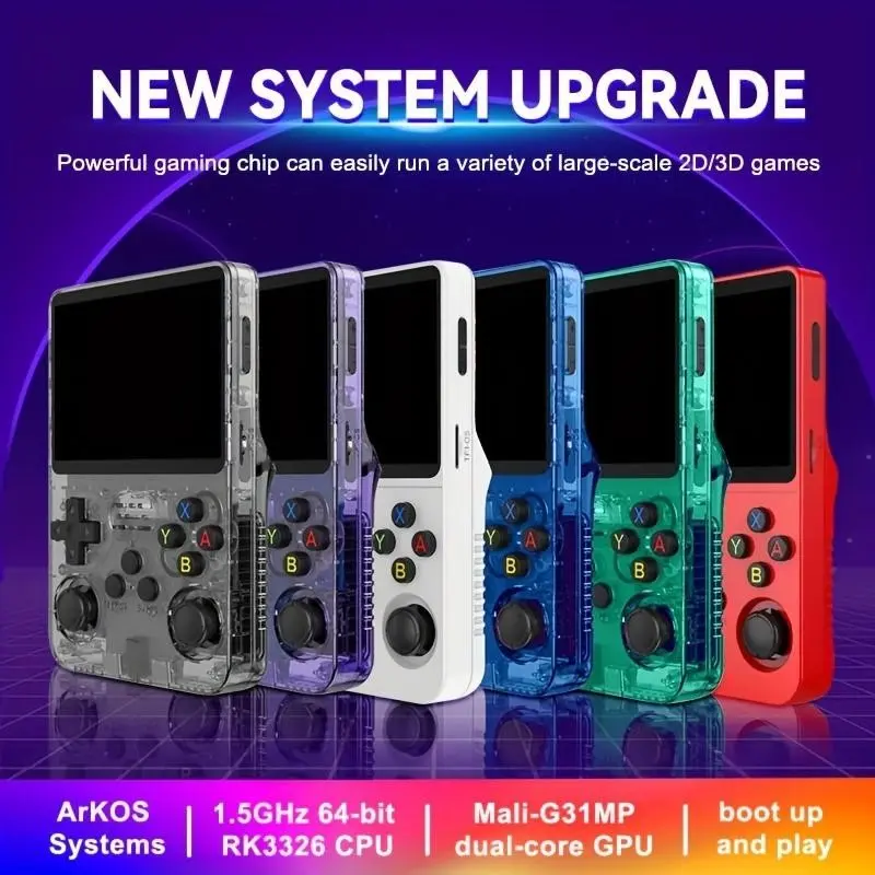 Portable Retro Handheld Gaming Console, 3.5-Inch IPS HD Screen, 64GB Storage, over 40,000 Games, Long Battery Life, for Teens and Adults