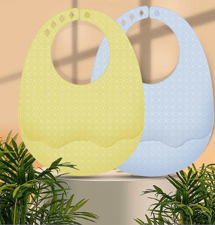 Food Grade Silicone Baby Bib, Ultra Soft Waterproof Feeding Bib for Toddlers