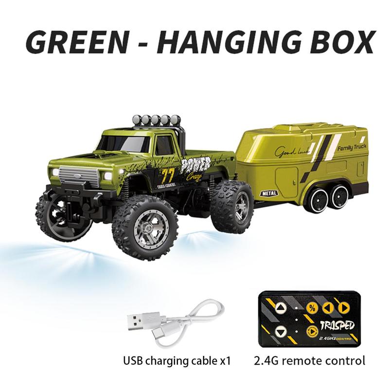 1:64 Alloy Mini RC Off-Road Vehicle, High-Speed 3-Mode Monster Truck with Constant Cruise & Buffer Chassis, 2.4G Hobby-Grade Remote Control Toy Gift for Kids