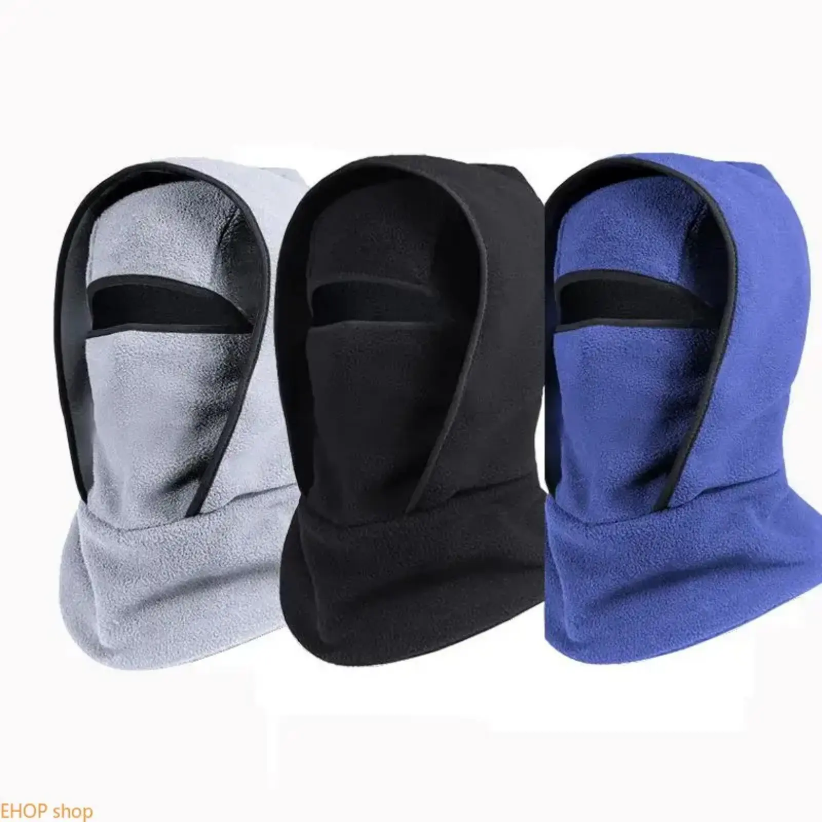 Unisex Integrated Cotton Winter Balaclava Mask Neck Warmer Windproof Thermal Ski Mask with Cycling Cap Soft Warm Cold Weather Headwear for Biking Skiing Hiking Running Outdoor Sports Travel and Daily Winter Wear Adults Loose Comfortable Fit