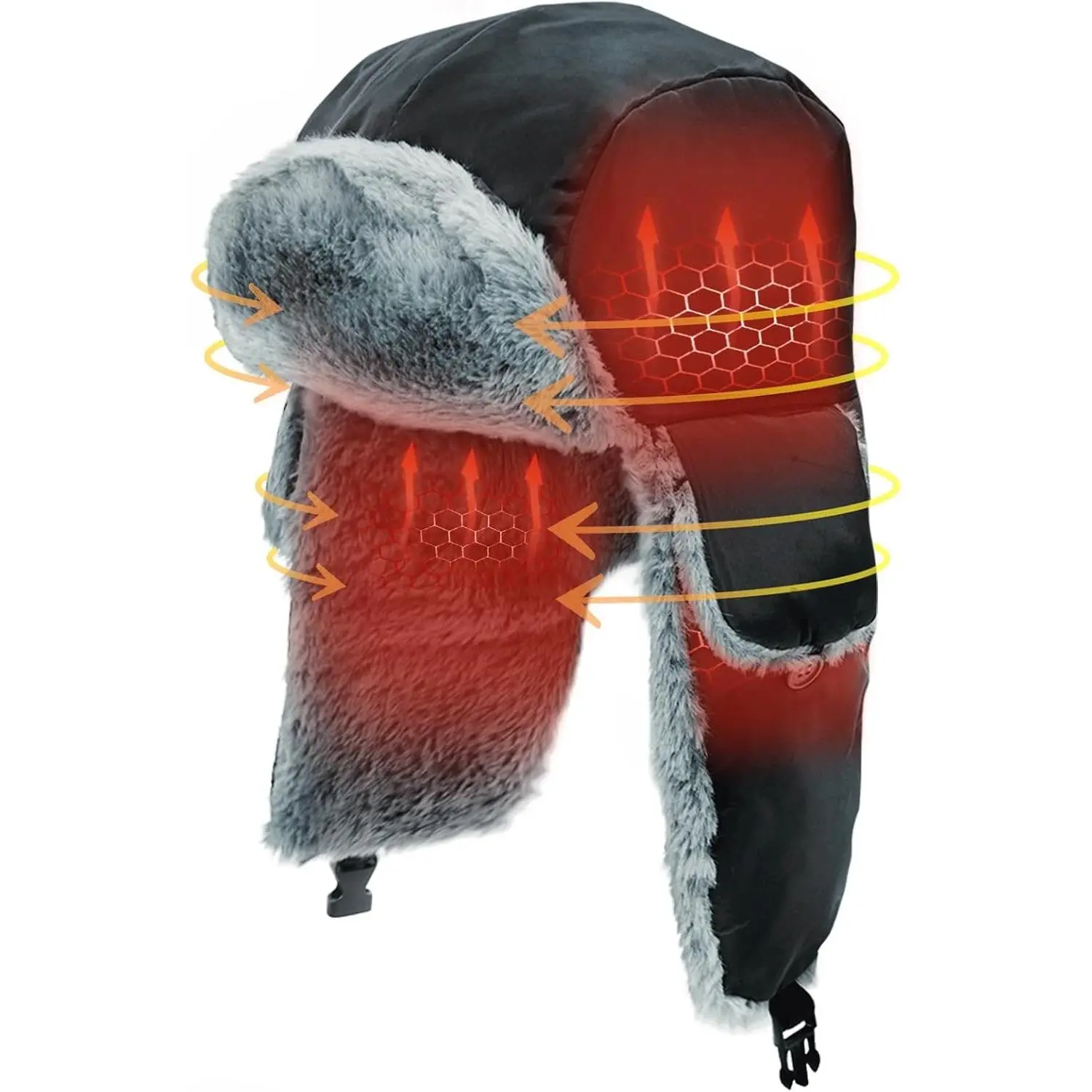 Heated Trapper Hat for Men and Women - Electric Winter Hat with Rechargeable Battery, 24.8 Inch(Gift)