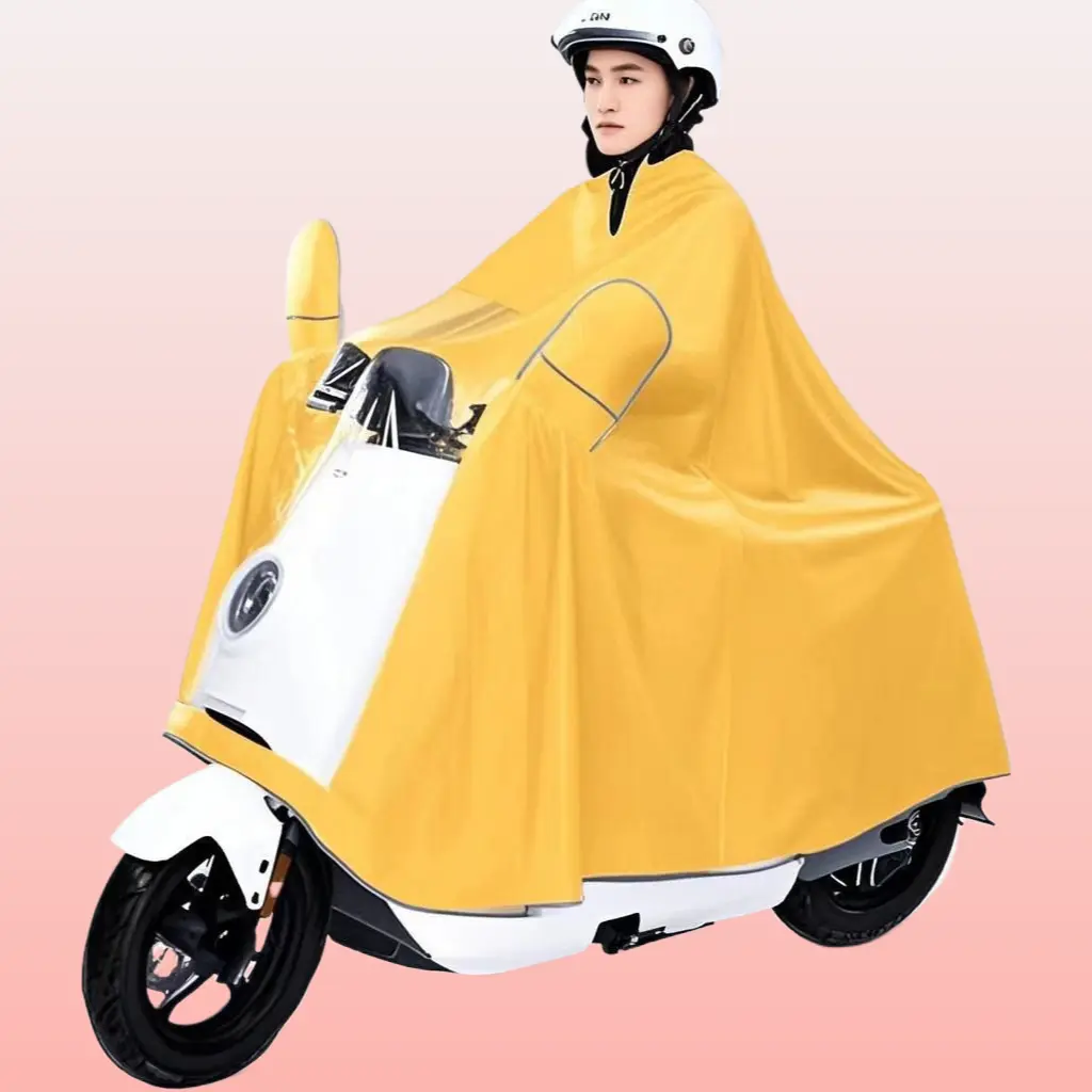 Thickened Full Body Integrated Rain Poncho Heavy Rain Protection Rain Gear For Electric Scooter And Motorcycle Riding Commute