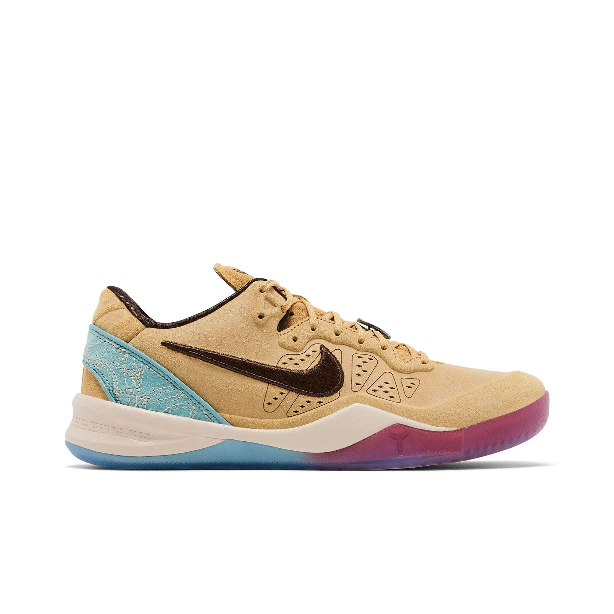 Nike Kobe 8 Protro 'Year of the Horse' Unisex Modern Basketball Shoes, Ankle-High Lace, Lightweight Sole, Midfoot Strap, Light Orewood Brown-Baroque Brown-Summit White-Red Stardust-Ocean Cube-Metallic Dark Grey, Style IM1820 100, Unisex Wear