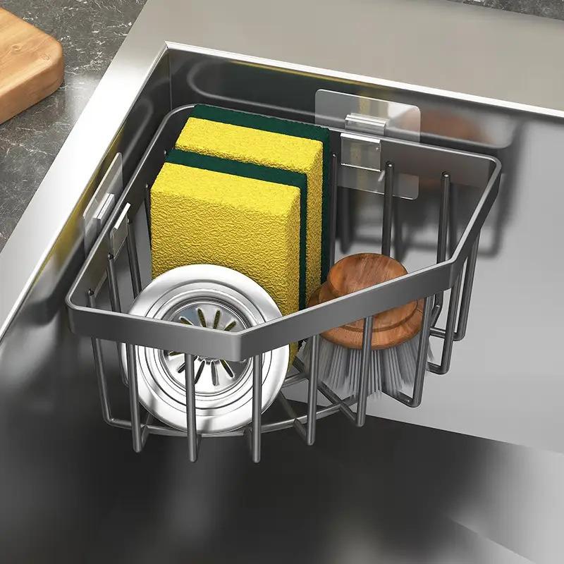 Triangle Sink Draining Rack Set  is a Space-Saving Storage Solution for Kitchen Countertops, Easy to Clean And Requires No Drilling