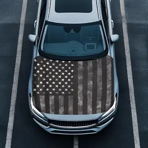 Renewold American Flag Car Hood Cover Wrap Vehicle Hood Blanket Protector Spring Fall Winter Summer Hood Covers Decoration for Cars Outdoor Indoor Automotive Exterior Accessories