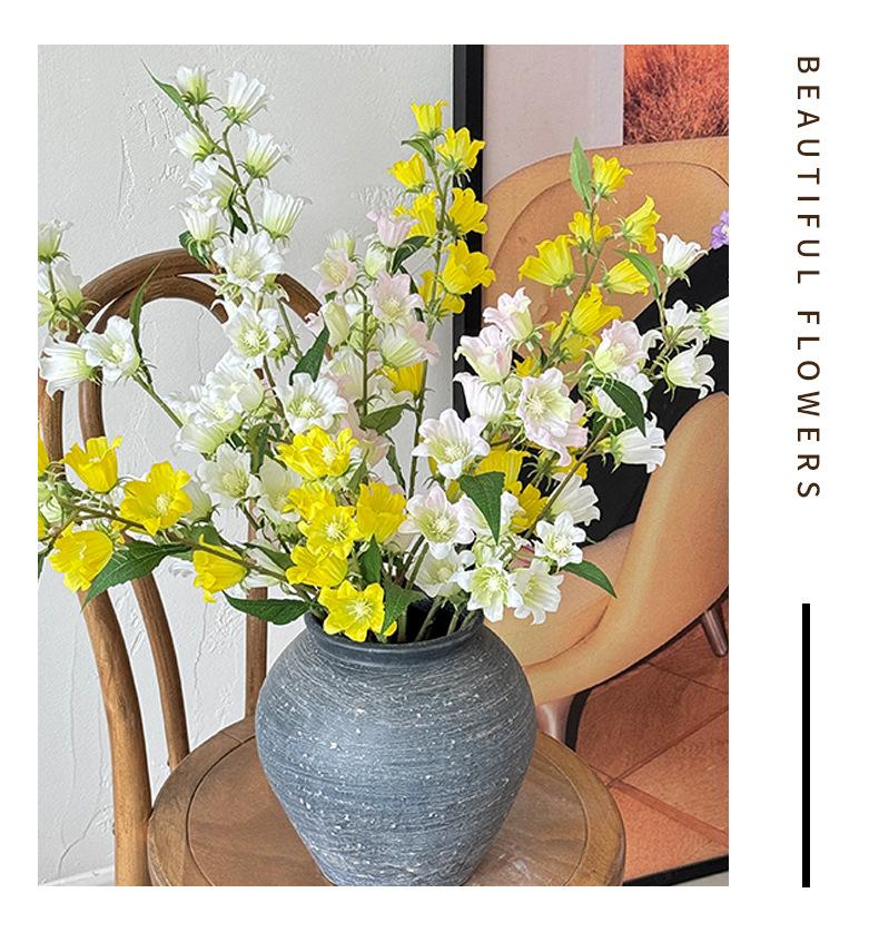 Long-stemmed wind chime flowers, artificial lilies of the valley, fake flowers for home decoration, living room and dining table decor, wedding hall floral arrangements