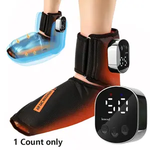 Airbag Compression Foot Massager with Adjustable 3 Heat Levels, 3 Modes, 3 Intensity Settings, Airbag + Heating + Vibration + Timer, Foot Ankle Sole Massager