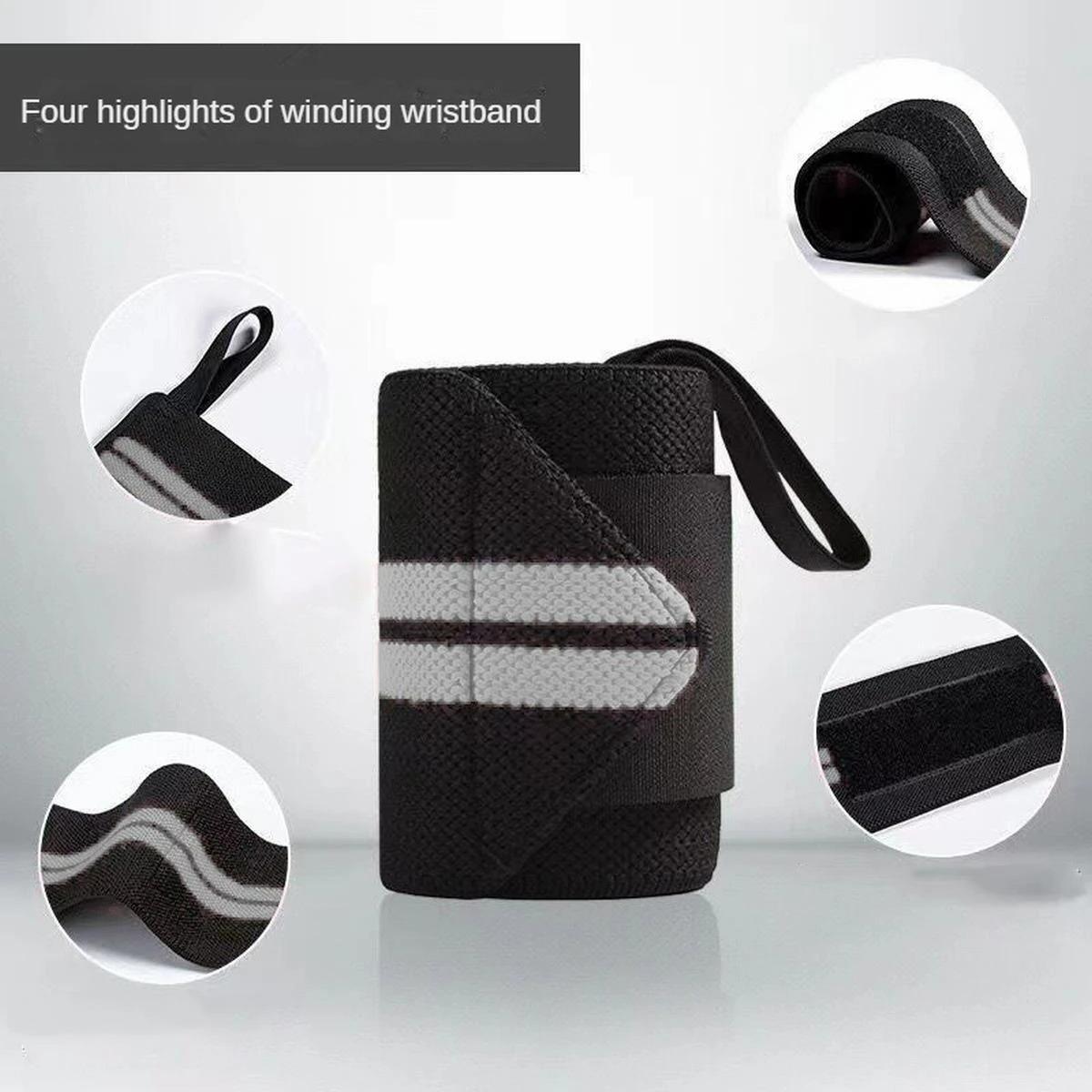 1 Pair Adjustable Bandages Weightlifting Wristbands Wrist Protector Brace Support  Professional Sports