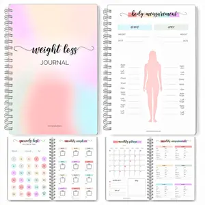 12-Month Weight Loss Journal, Weight Loss and Body Measurement Log, Weight and Body Measurement Tracking Chart, Professional Weight Loss Tracking Manual, A5 Size (Rainbow Edition)