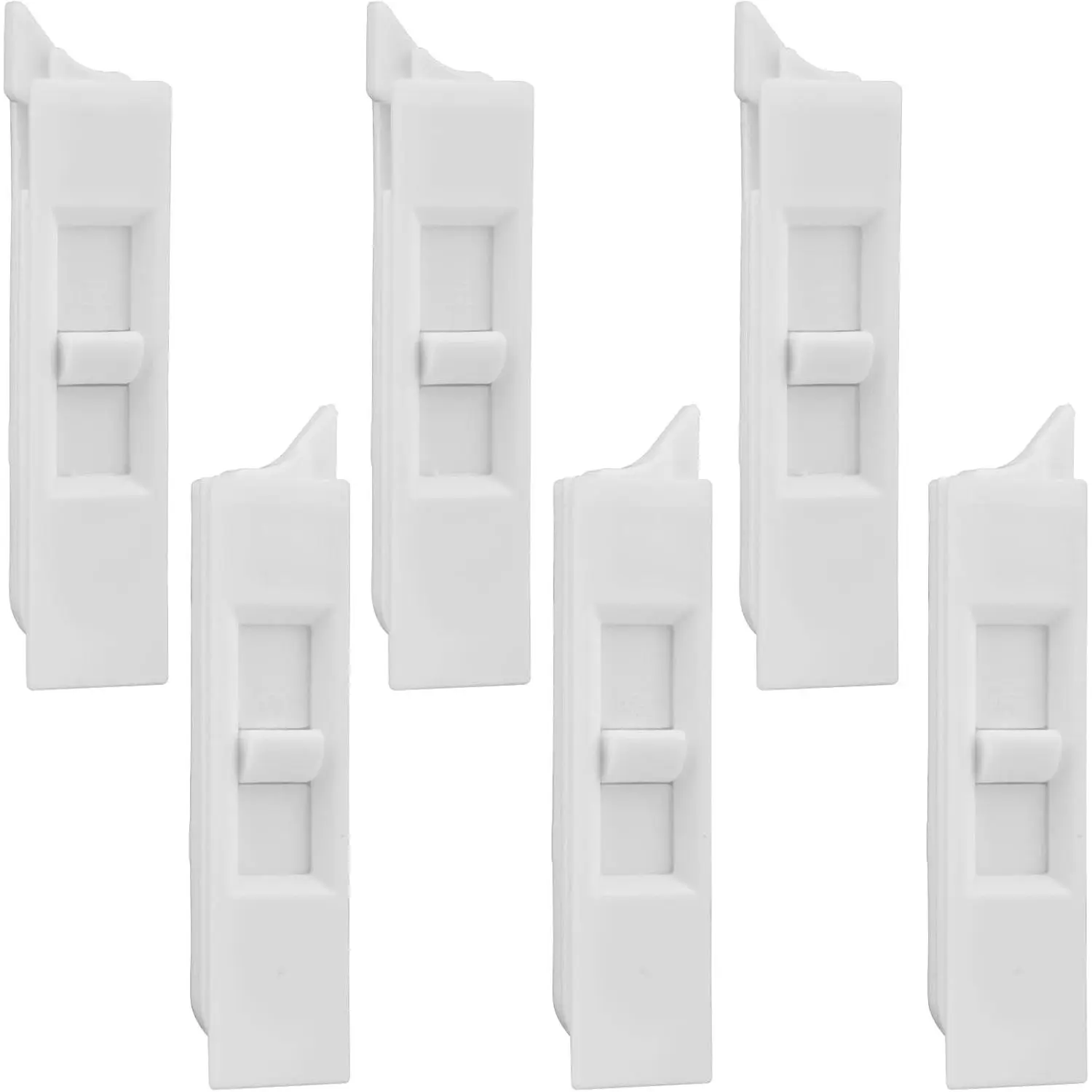 6 Pcs Window Tilt Latch Pairs Spring Loaded Sliding Window Latch Lock Snap-in White Vinyl Plastic Construction for Home Window Accessories Parts