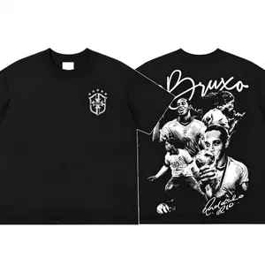 [⚽100% cotton]Retro Ronaldinho#10 Soccer T-Shirt⚽| 90s Bootleg Football Magician Tee, Acid Wash Black Cotton Shirt, Classic Brazilian Legend Fan Graphic Tee, Vintage Streetwear, Unisex Soccer Apparel, Gift for Football Fans