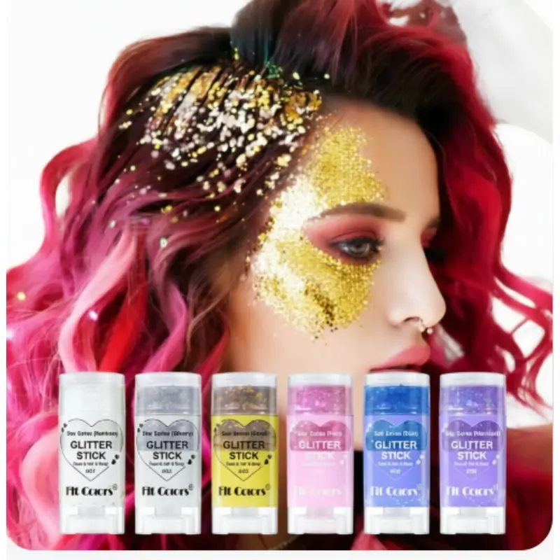 Multi-Use Glitter Stick - Easy Apply, Long-Lasting Sparkle Gel, Glitter Makeup, Sparkly Shimmer for Face, Hair, Body - Party & Festival Essential for Concerts, Raves, & Nightouts
