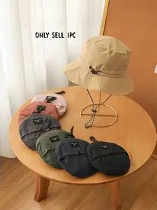 Outdoor Travel Waterproof Sun Bucket Hat with Portable Storage Bag, Quick-Dry Fishing Hats, UV Protection Hiking Hat for Men and Women