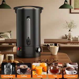 Double Wall Insulated Commercial Coffee Urn Stainless Steel Beverage Dispenser with Accurate Temperature Control, Fast Heating, No-Drip Spout, for Catering, Buffet, Parties, Events