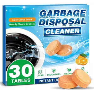 30 Pack Garbage Disposal Cleaner Deodorizer Tablets, Upgraded  XL Foaming Citrus Tablet, Disposal cleaner, Clean Kitchen Sink,  Kitchen Drain Cleaning Care,15-Month
