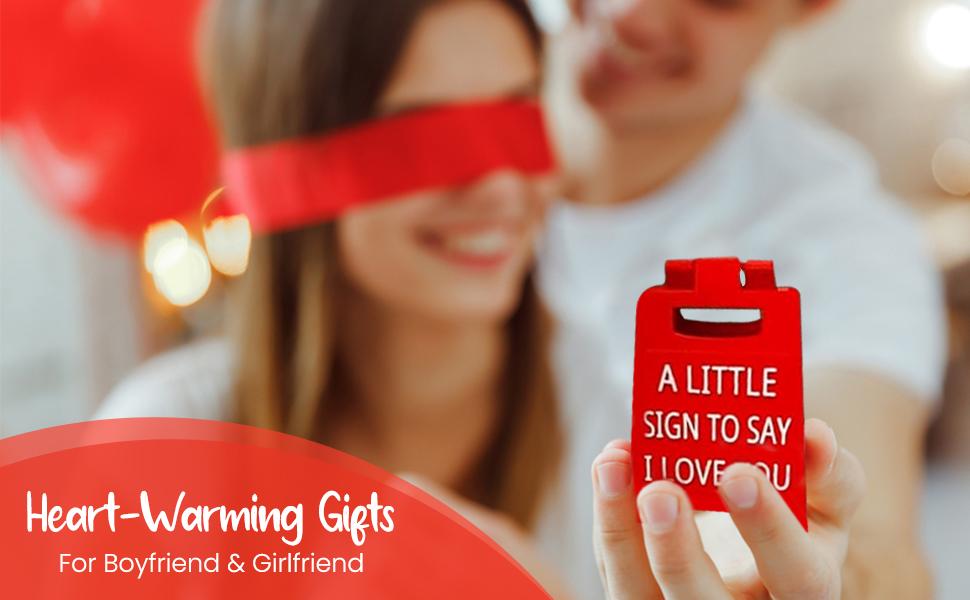 Mini Sign Valentine's Decoration Anniversary Present - Valentines Day Romantic I Love You Sign - Fun Boyfriend - Cute Birthday, Christmas, Wedding Gift for Girlfriend, Wife, Fiancee