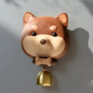 Shiba Inu Wangcai Bell Cute Cartoon Japanese Doorbell Dopamine Wind Chime Door-to-door Reminder Refrigerator Magnet Gift