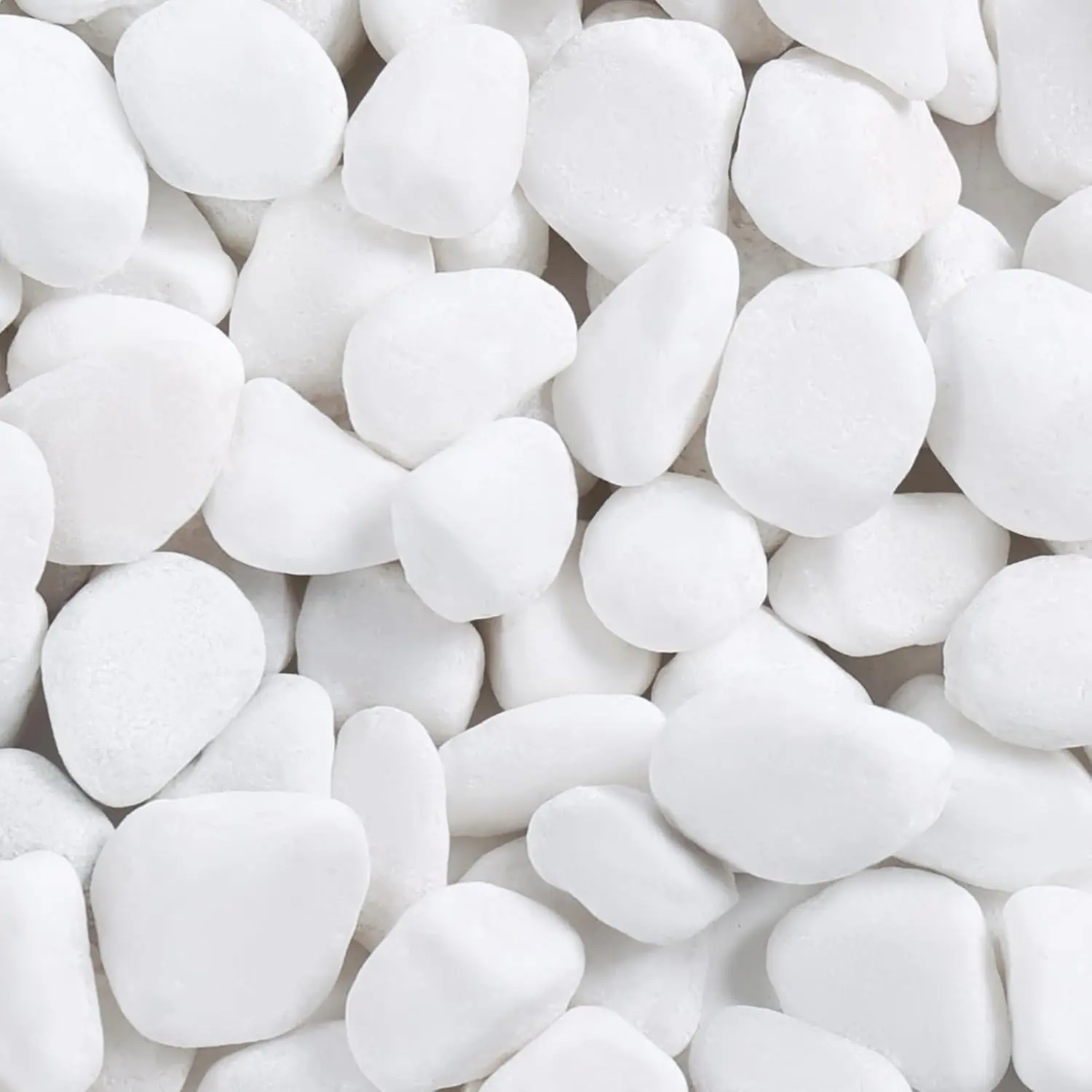 5 lbs White River Rocks, 1.2-2 Inches  for Indoor , Aquarium Rocks  in Fish , Decorative Stones for , Vases,  Décor, Crafting, Garden Landscaping