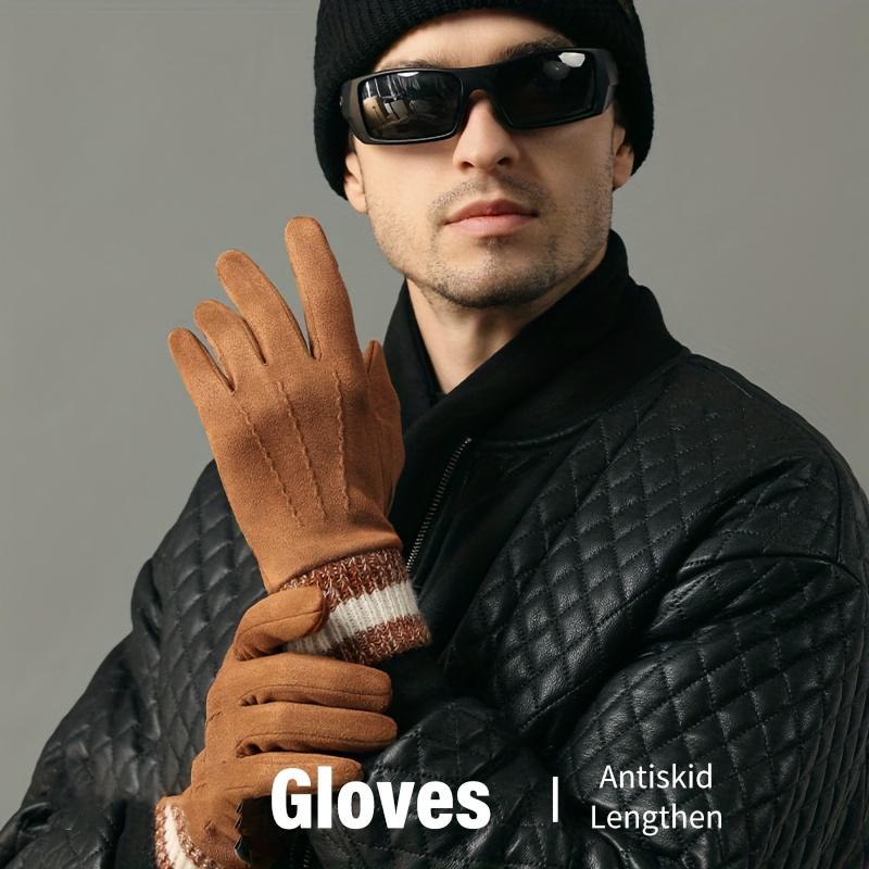 1 Pair of Warm Winter Gloves Unisex - Touchscreen Compatible, Windproof and Cold-Proof Thickened Gloves with Wrist Strap, Reinforced Palm and Fleece Lining - Skiing, Snowboarding, Motorcycle Riding, Smartphone Use, Snow Equipment