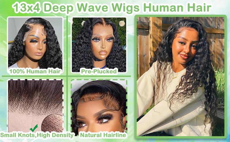 Bling Hair Deep Wave Lace Frontal Wigs 13x6 13x4 Hd Transparent Lace Frontal Human Hair Wigs For Women Curly Wave Human Hair Lace Front Wigs 180% Density TikTokShopHolidayHaul