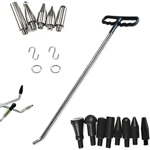 Paintless Dent Repair Tools 1 count of Dent Removal Rods with Awl  Dent Hail Repair Tools Paintless Dent Removal Kit  Auto  Dent Removal of Hail  and Door Ding (16PCS)