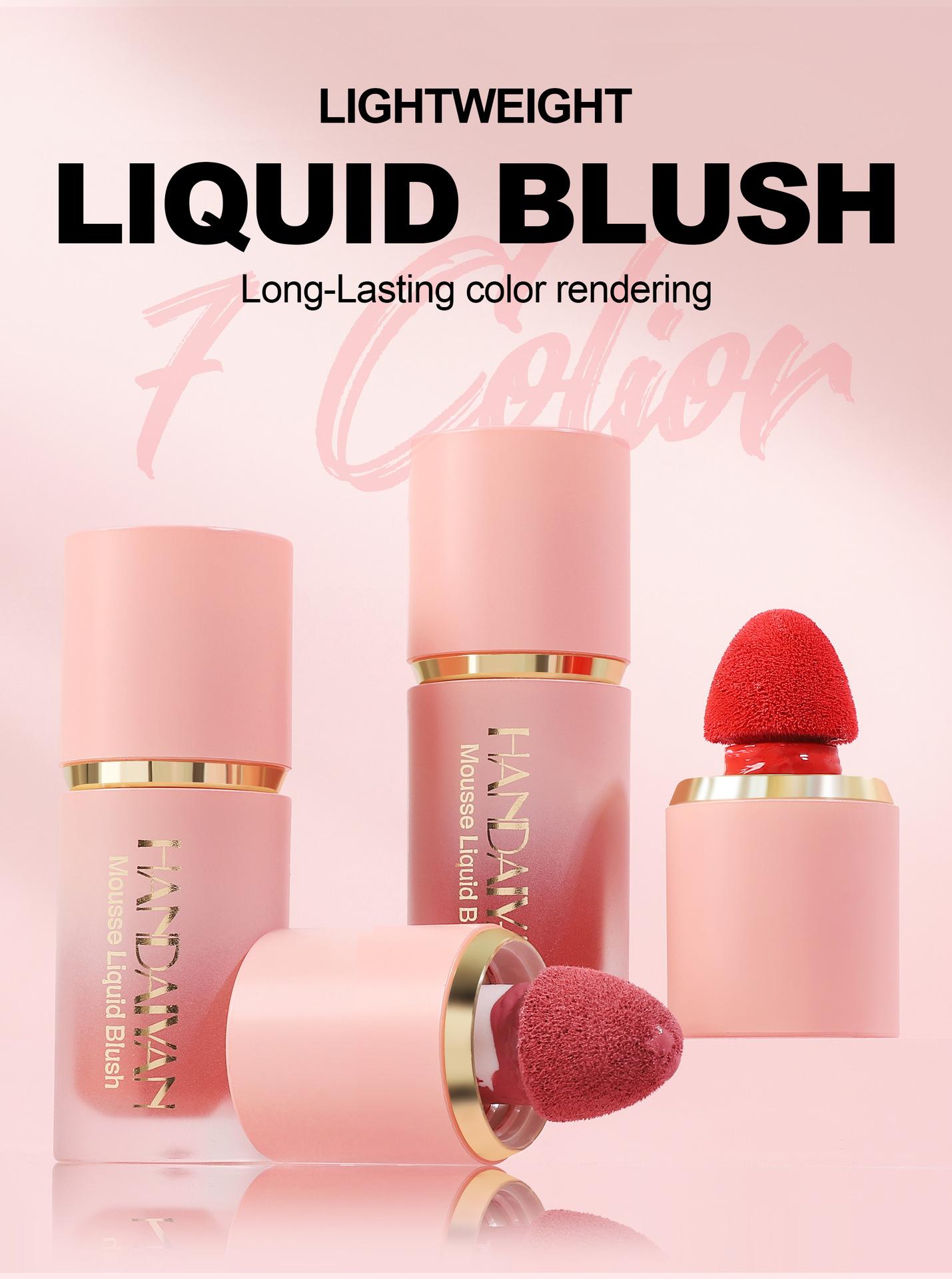 HANDAIYAN Liquid Blush — Matte Finish,Sculpts facial features, defines contours, and brightens the complexion to create a radiant look — Sweet Pink