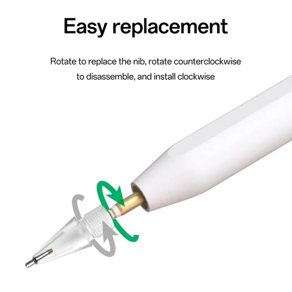 Apple Pencil Replacement Tip, Durable Metal Tip for Apple Pencil 1/2/pro, Handwriting Pen Accessory for iPad, Wear-Resistant Writing Tool