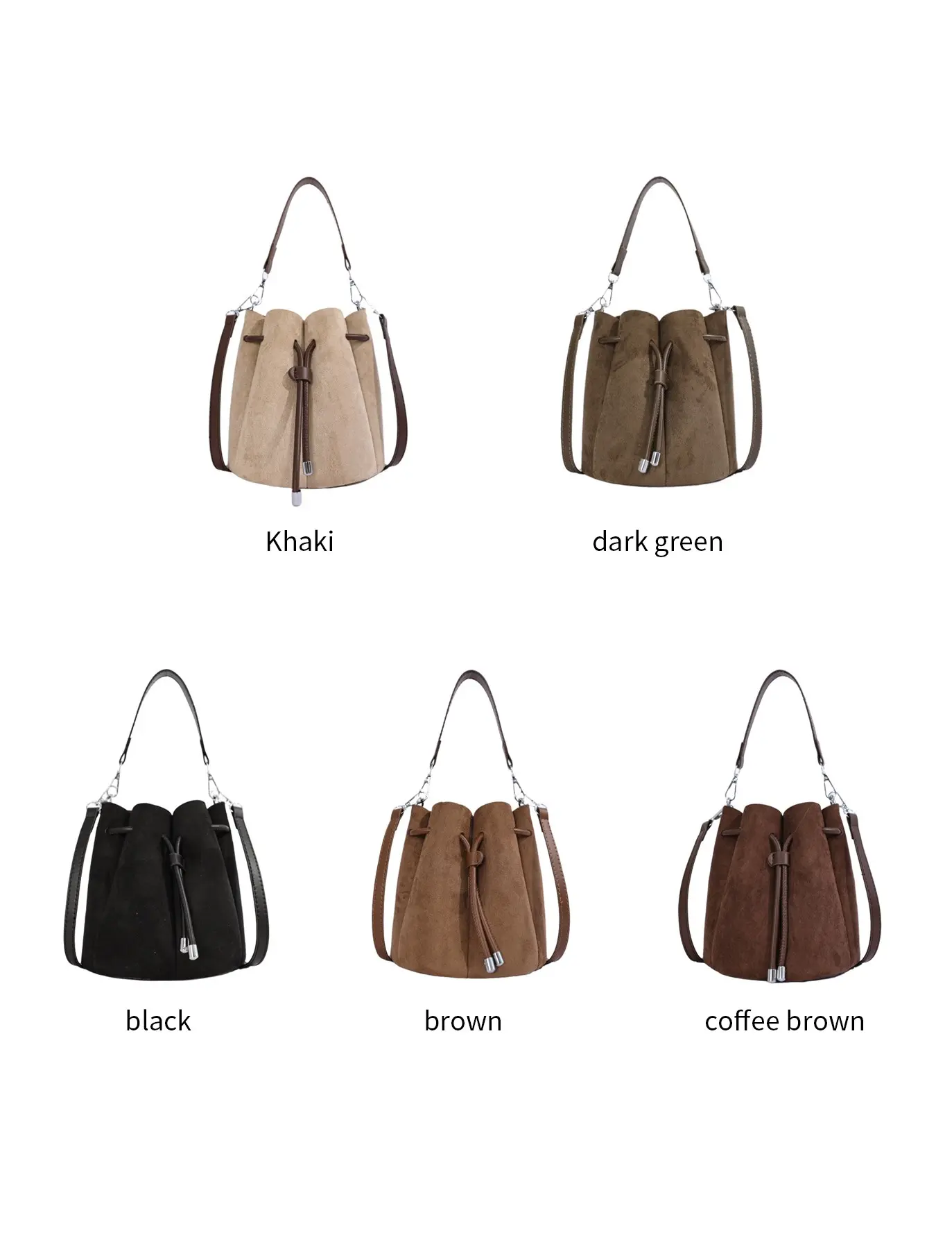 New Fall Winter Women's Shoulder Crossbody Bag, Drawstring Petal Bucket Bag, Large Capacity Versatile Handbag, Fashion Daily Female Bag, Multiple Colors Available