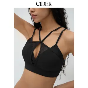Cider CIDERAIRY™ V-neck Solid Criss Cross Active Tank Top SummerWins Dealsforyou