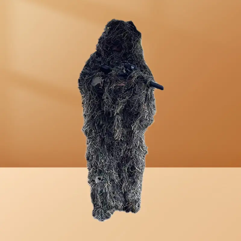 Leaf Pattern Ghillie Camouflage Suit Real CS Field Prop Multiple Sizes Outdoor Concealment Training Costume