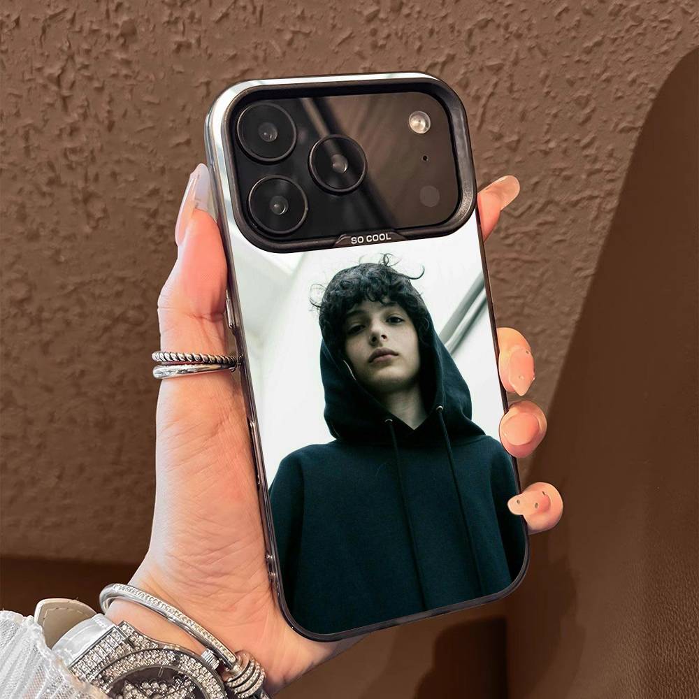 F-Finn Wolfhard Phone Case For iPhone 15,16,12,14,13,17,11,E,Pro,Max,Plus,Air,Mini Black TPU Cover
