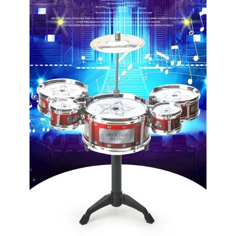 Drum Sets for Children Beginners Children's Toys Dynamic Jazz Drums for Western Percussion Instrument