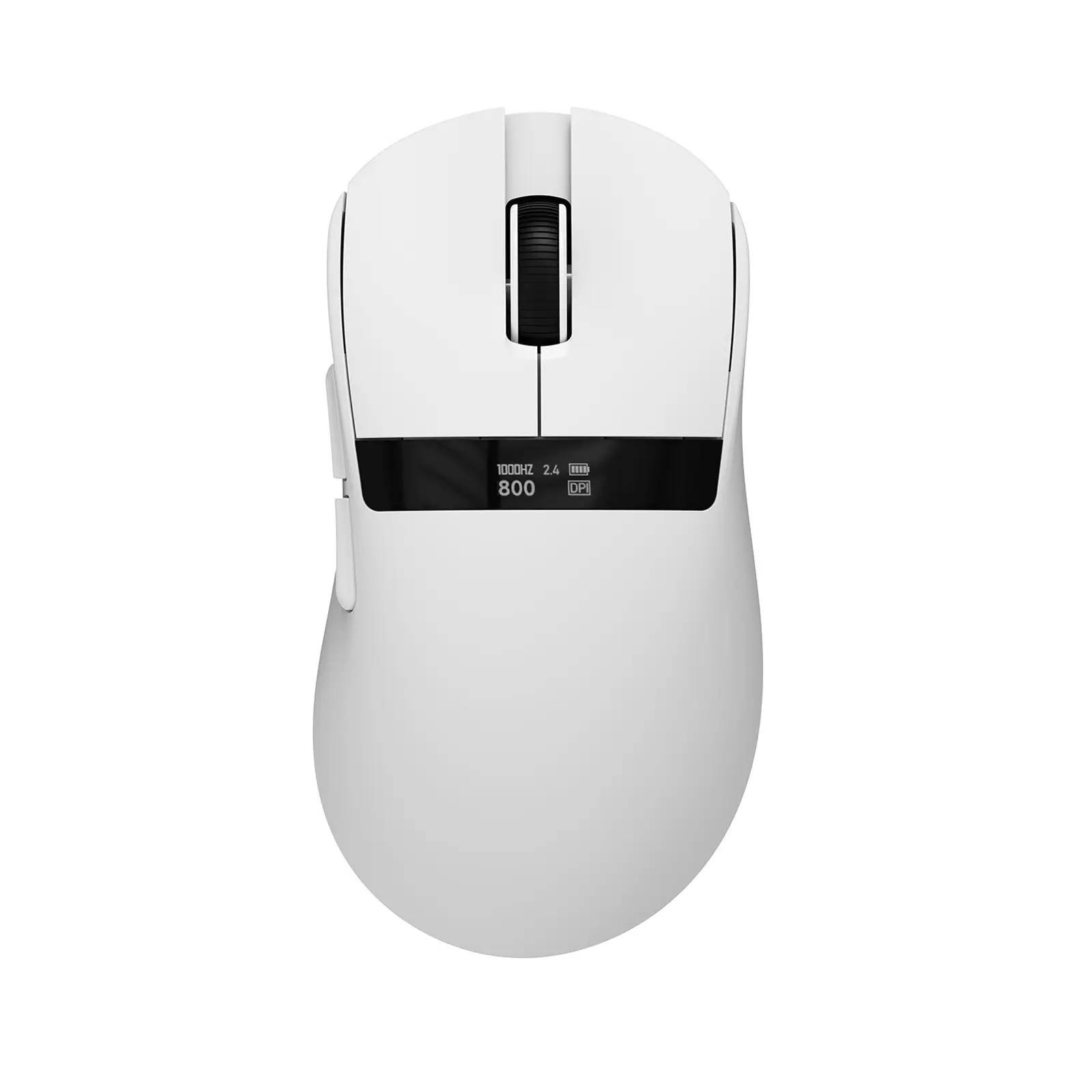 AJAZZ NJ08 V2 Intelligent Display Screen Wireless Gaming Mouse PAW3311 Sensor Right Hand Asymmetric Design Light Sound Button Computer Office Mouse Tri mode DPI42000 Compatible with Multiple Systems Suitable for Esports Games and Office