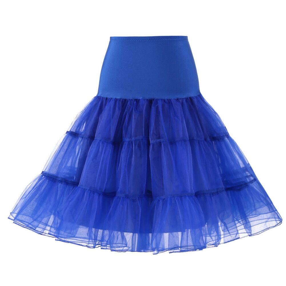 Short Tutu Petticoat Crinoline  50s Swing Vintage Tutu 26" Retro Underskirt Petticoat Fancy Net Rockabilly