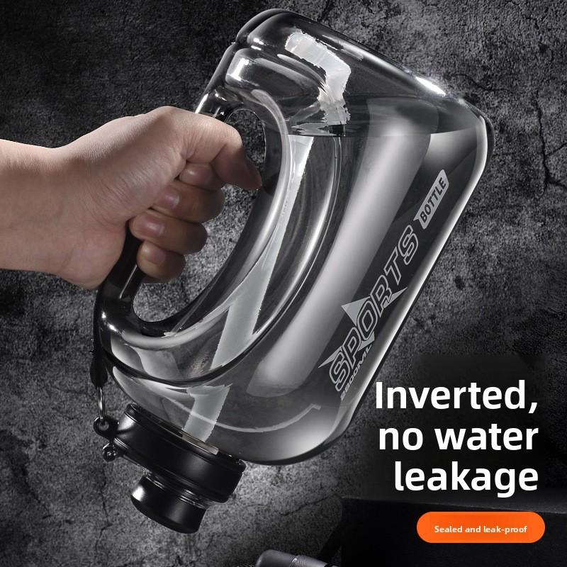 Large capacity plastic cup ton ton bucket double drinking port sports fitness kettle men's outdoor portable water cup bike bottle