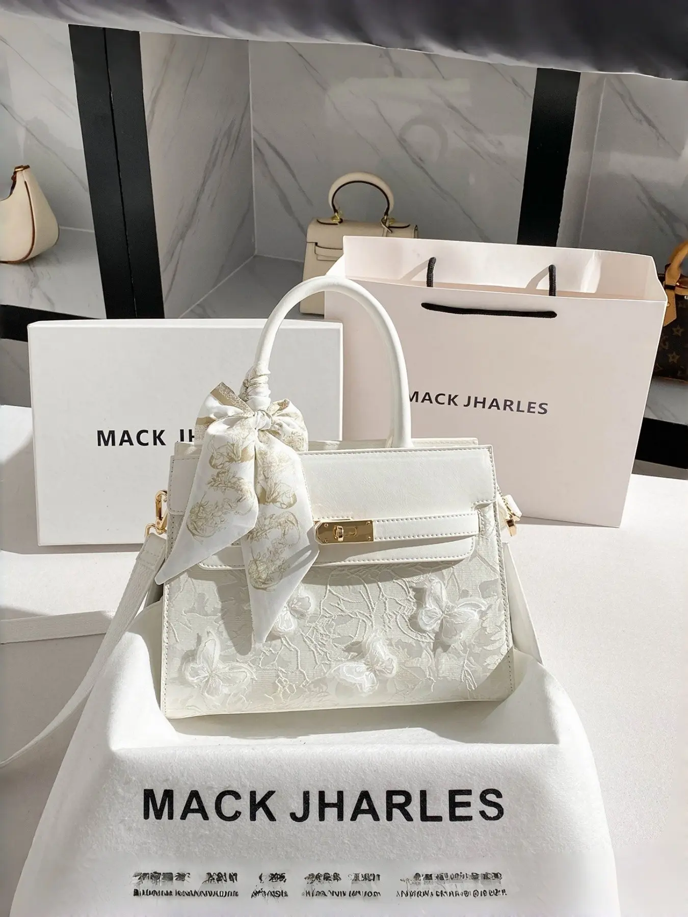 Butterfly Embroidered Kelly Bag, High-End Large Capacity Handbag, Commuter Crossbody Bag, Lace Butterfly Kelly Bag, Light Luxury Women's Bag, Fashionable Handbag, Casual Commuting Handbag