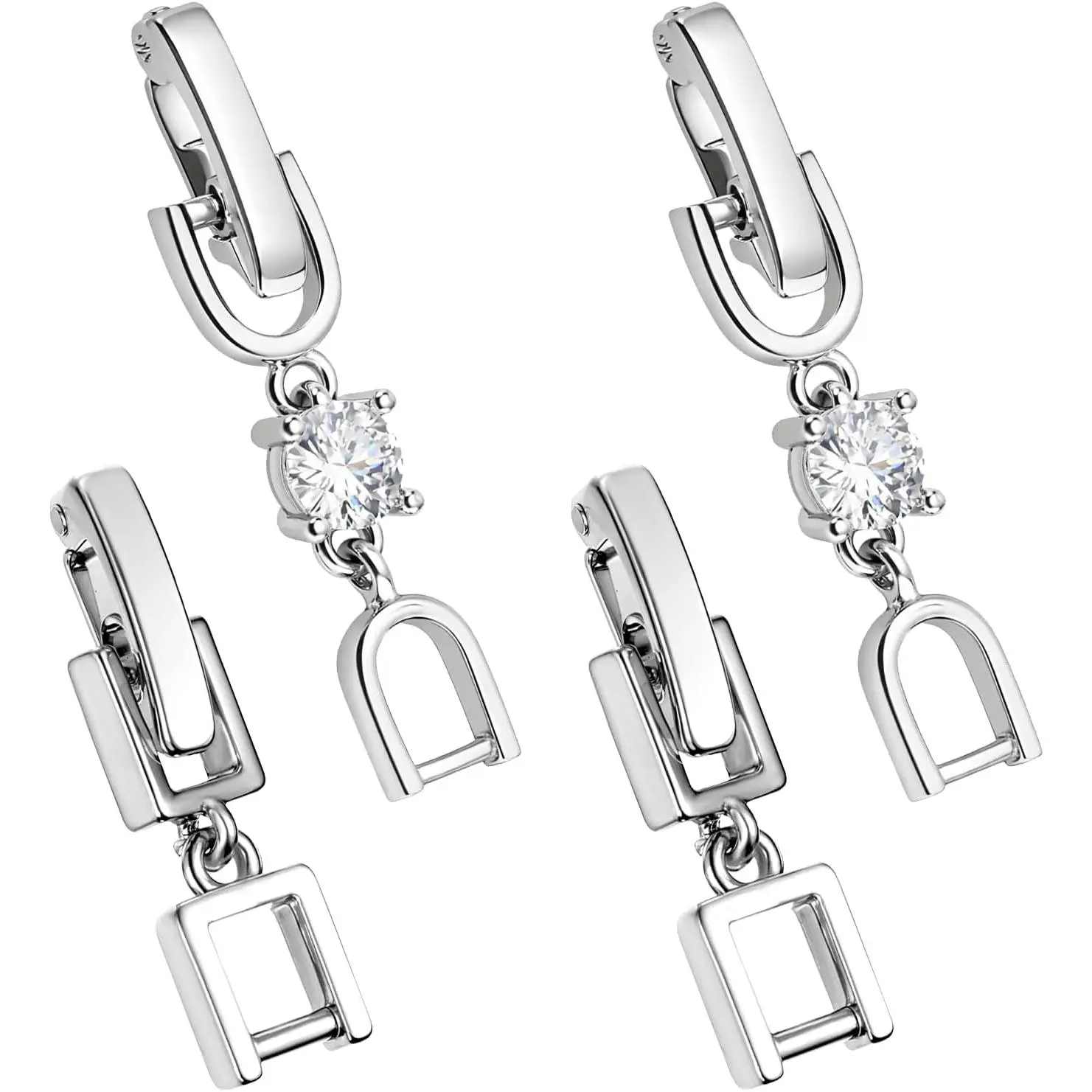 Foldover Clasp Extender Foldover Extension  Clasps 4 count  Plated Fold Over Clasp Necklace Extension Clasps Metal Bracelets Extenders Small Fastener for Women  Making Repair Kit