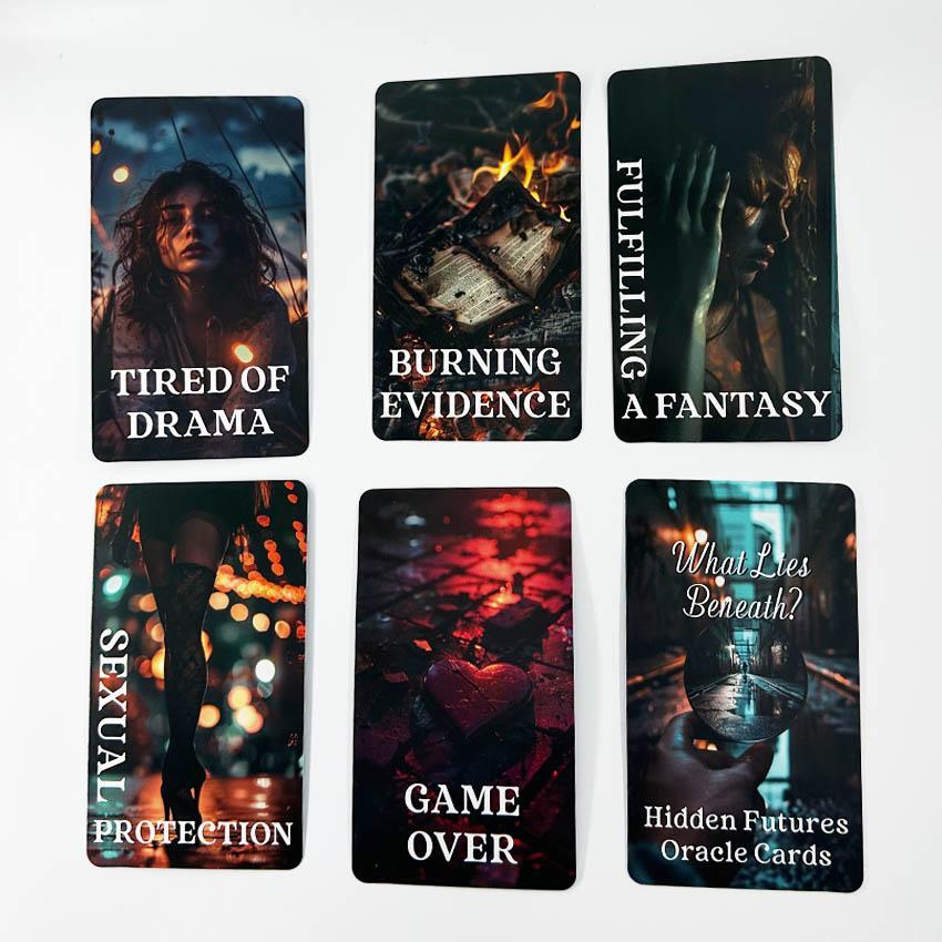 What Lies Beneath Hidden Card Game, Themed Card Game Sets, 56pcs/set Oracle Card Desktop Game for Adults, Fun Interactive Party Game for Family Friends, Conversation Card Game, Party Game Cards