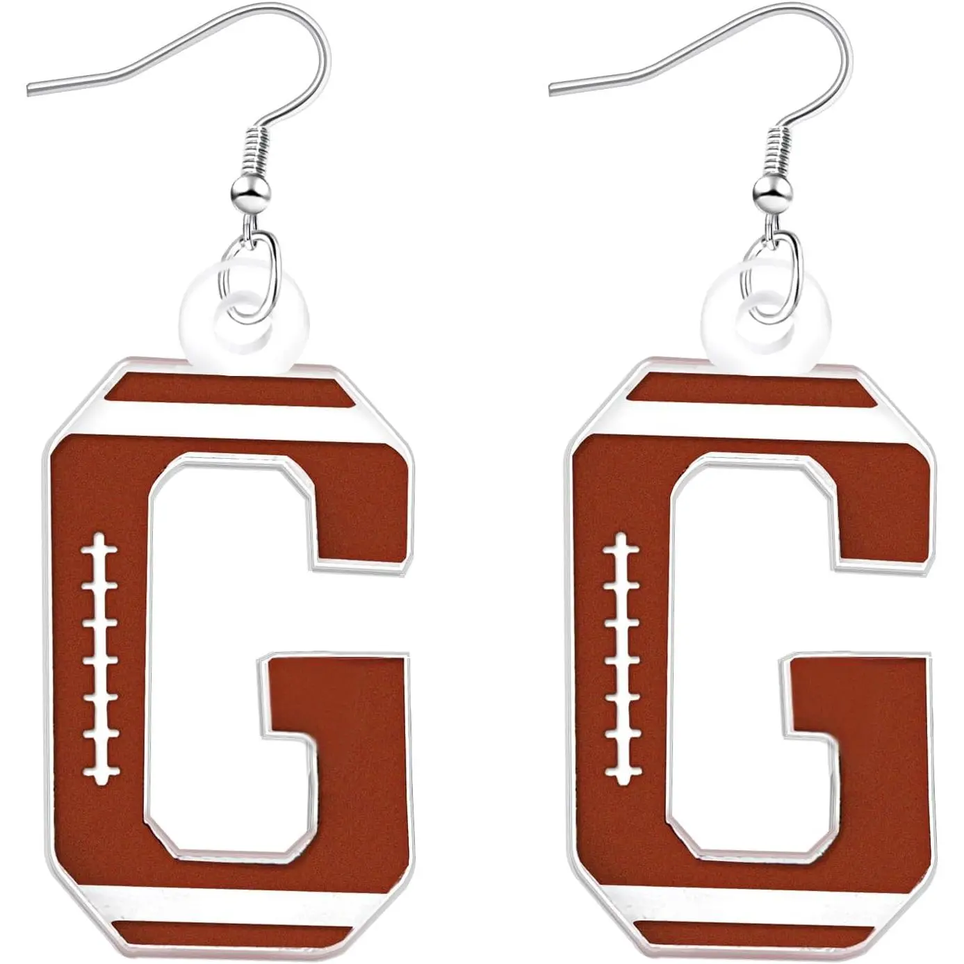Football Initial Letter Earrings for Women Men  Letter A-Z Dangle Earrings Personalized Alphabet